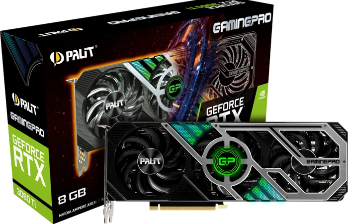 Palit GeForce RTX 3060 Ti GamingPro V1 (LHR), 8GB GDDR6, HDMI, 3x DP