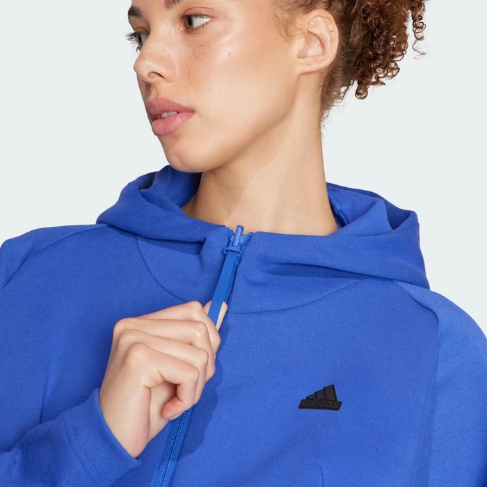 adidas Z.N.E. Zip Hoodie semi lucid blue (Damen)
