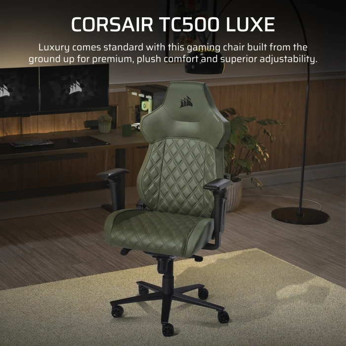 Corsair TC500 LUXE Gamingstuhl, Sherwood grün