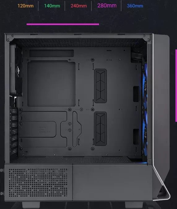 Thermaltake Ceres 300 TG ARGB, schwarz, Glasfenster