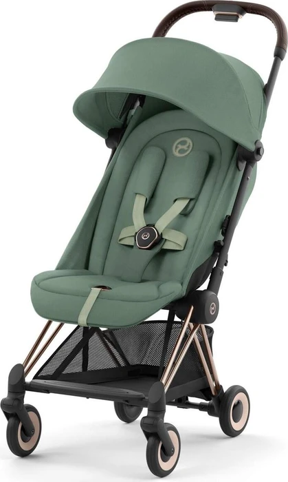 Cybex Coya Rosegold Frame leaf green