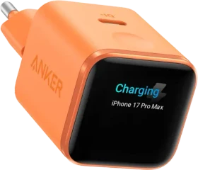 Anker Nano Ladegerät (45W, Smart Display) orange