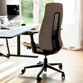 Haworth Fern Bürostuhl, Rahmen schwarz, beige