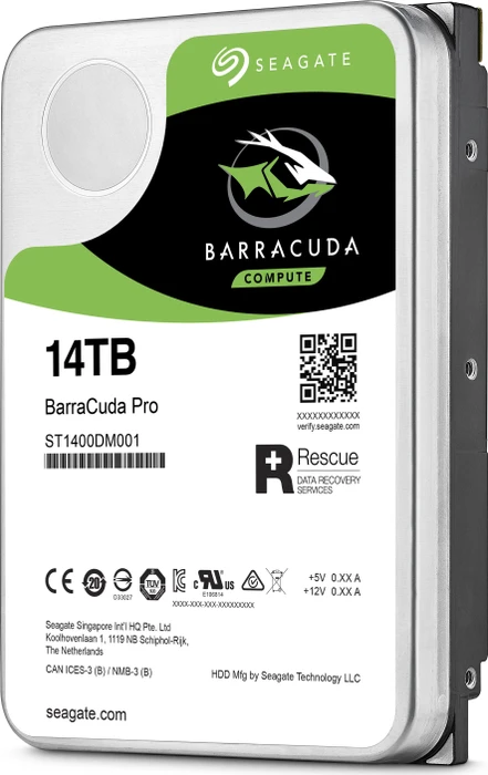 Seagate BarraCuda Pro +Rescue 14TB, 24/7, 512e / 3.5" / SATA 6Gb/s