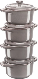 Zwilling Staub Ceramique Mini Cocotte Schmortopf 10cm antik-grau, 4 Stück