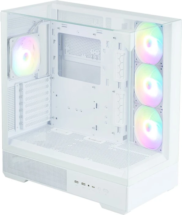 Zalman P40 Prism Plus White, weiß, Glasfenster
