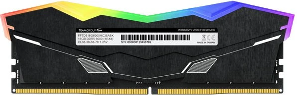 TeamGroup T-Force DELTAα RGB schwarz UDIMM 16GB Kit, DDR5-5200, CL38-40-40-84, X16
