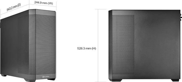 SilverStone Seta H2, schwarz, Glasfenster