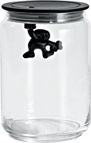 Alessi Gianni a little man holding on tight Aufbewahrungsbehälter 900ml schwarz