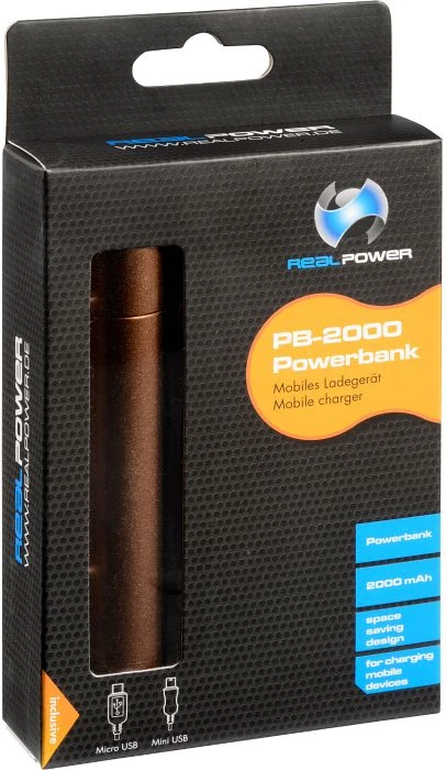 Ultron Powerbank RealPower PB-2000 braun