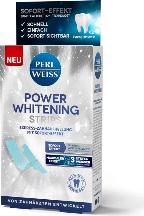 Perlweiss Power Whitening Strips, 10 Stück