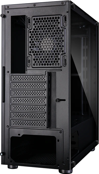 Zalman R2, schwarz, Glasfenster