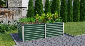 Vitavia Meta 630 Hochbeet 188x96cm seegras/alu