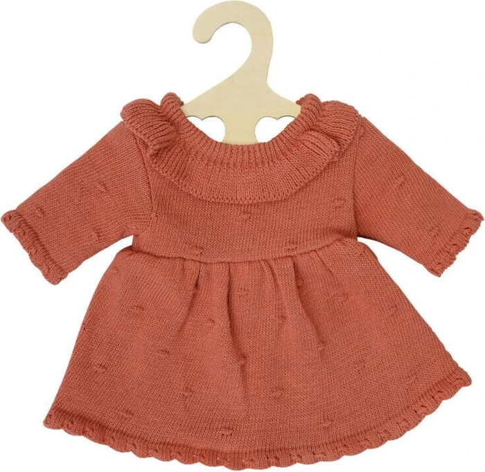 Heless Strickkleid aus 100% Bio-Baumwolle pfirsich 28-35cm