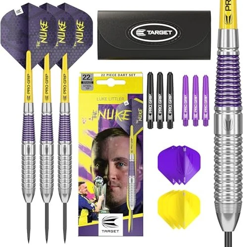 Target Luke Littler Brass Steel Dartpfeil Set 22g