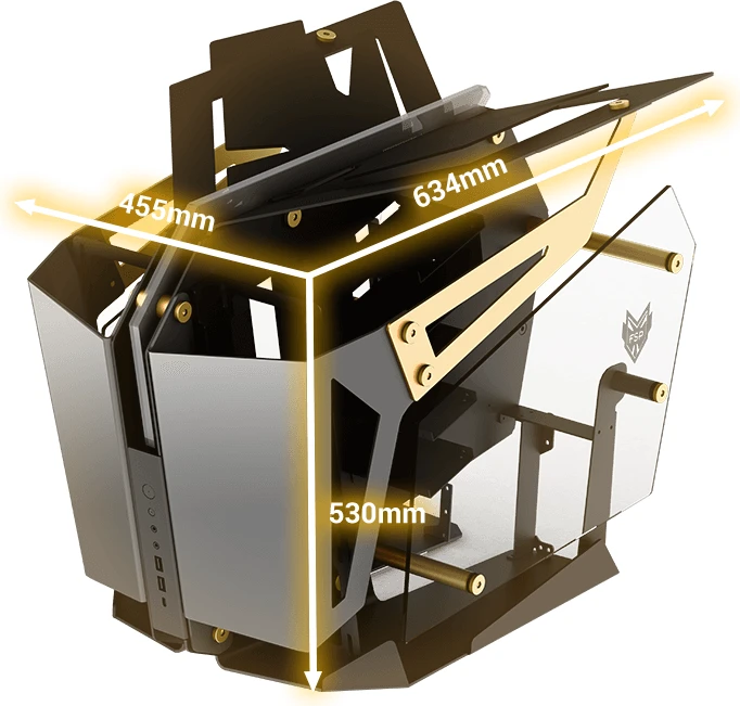 FSP T-WINGS CMT710, gold, Glasfenster