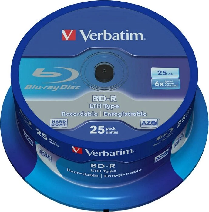 Verbatim BD-R LTH 25GB, 6x, 25er Spindel
