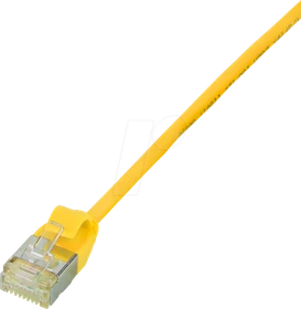 LogiLink TPE Slim Patchkabel, Cat6a, U/FTP, RJ-45/RJ-45, 5m, gelb