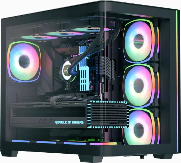 AeroCool P500C Evo Black, Glasfenster