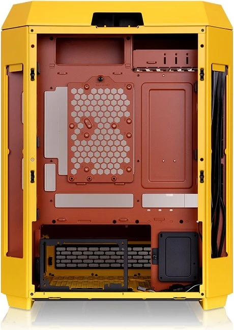 Thermaltake The Tower 600 Butter Caramel, gelb, Glasfenster