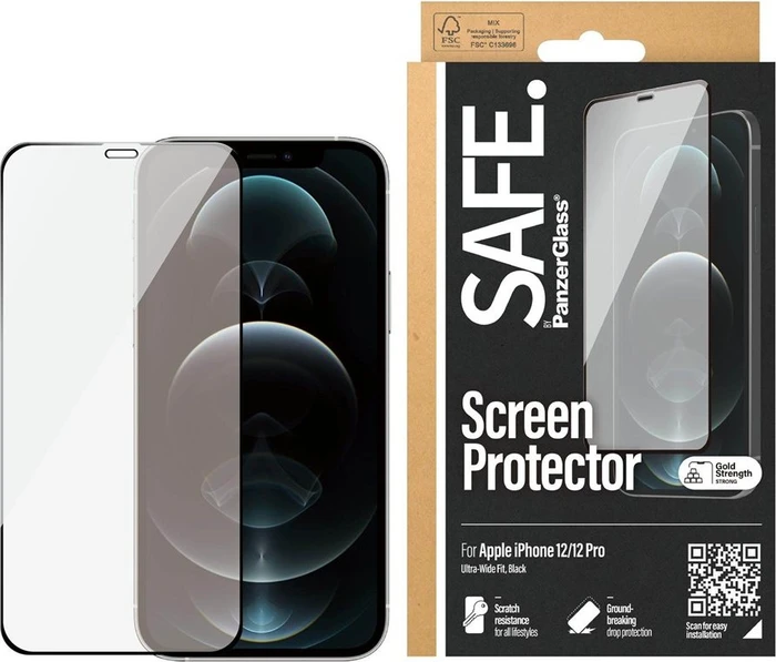PanzerGlass Safe Screen Protector Edge-to-Edge für Apple iPhone 12/12 Pro