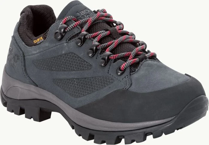 Jack Wolfskin Rebellion Texapore Low grau/rot (Damen)