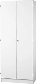Hammerbacher Schrank 5OH V6100, Streifengriff, weiß/weiß, Schrankwand