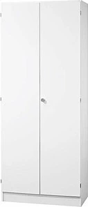 Hammerbacher Schrank 5OH V6100, Streifengriff, weiß/weiß, Schrankwand