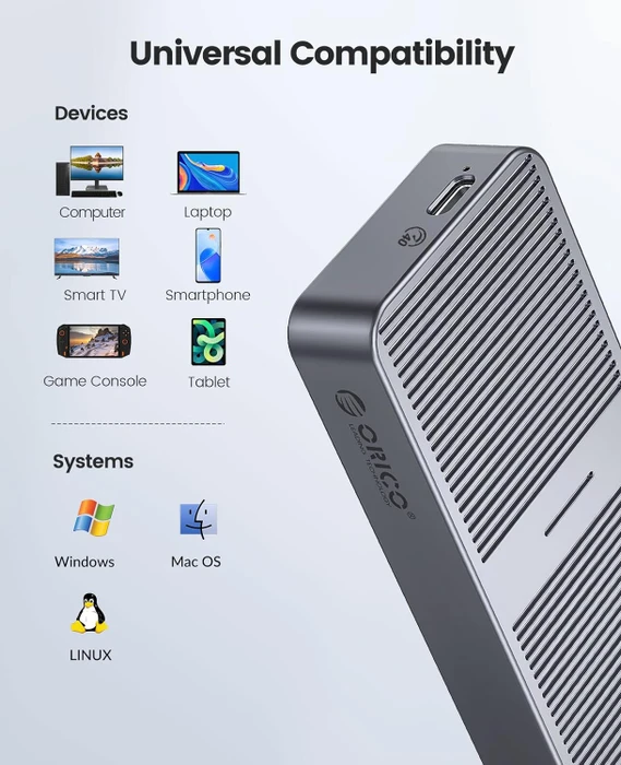 Orico M224C3-U4, Space Gray, USB4