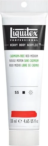 Liquitex Professional Heavy Body Acrylic cadmium-free red medium, 138ml