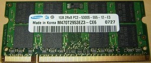 Samsung SO-DIMM 1GB, DDR2-667, CL5, 2RX8
