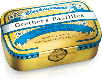 Grether's Pastillen Blackcurrant, 110g
