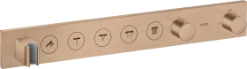 Hansgrohe AXOR ShowerSolutions Thermostatmodul Select 670/90 Unterputz für 5 Verbraucher brushed red gold