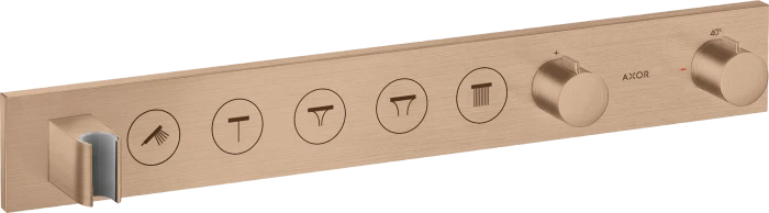 Hansgrohe AXOR ShowerSolutions Thermostatmodul Select 670/90 Unterputz für 5 Verbraucher brushed red gold
