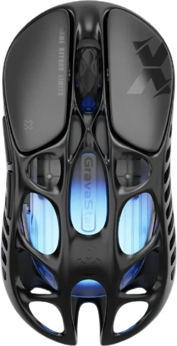 GravaStar Mercury X Pro 8KHz Wireless Gaming Mouse, Galaxy Black, USB/Bluetooth