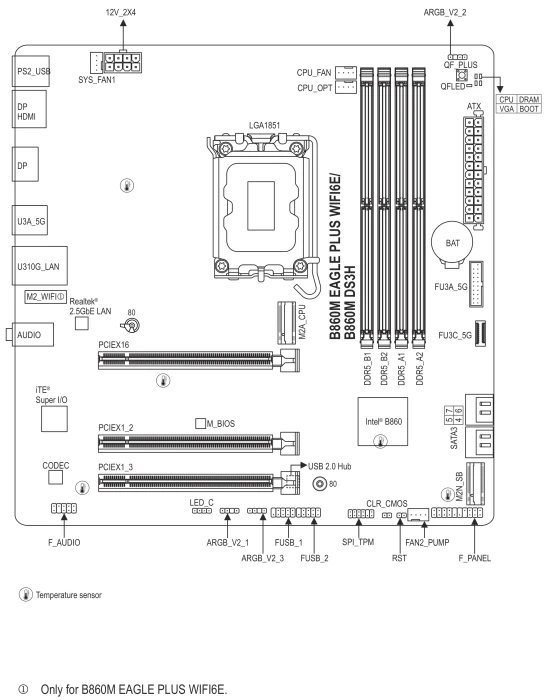 GIGABYTE B860M DS3H (Intel 1851)