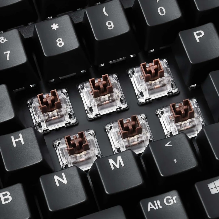 Perixx Periboard-322 Large Trackball Mechanical Backlit Keyboard schwarz, Kailh BROWN, USB, US