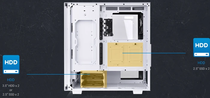 Thermaltake V350 TG ARGB Air Snow Edition, weiß, Glasfenster