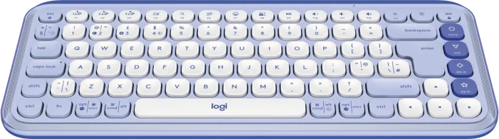 Logitech POP Icon Keys, Lilac & Off-White, Logi Bolt, USB/Bluetooth, UK