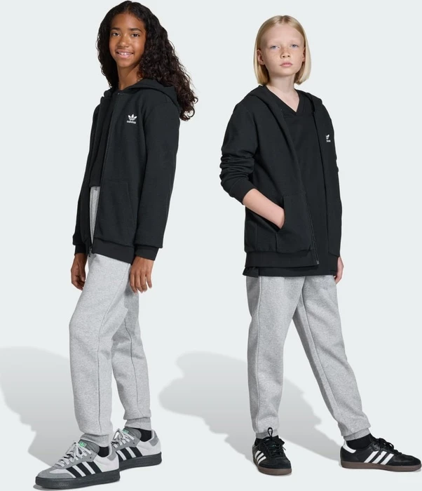 adidas Kids Trainingshose lang medium grey heather/white (Junior)