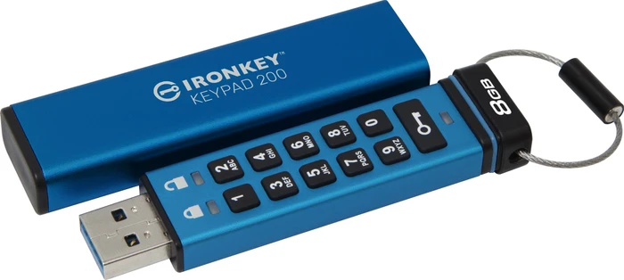 Kingston IronKey Keypad 200 8GB, USB-A, USB 3.2 Gen 1×1