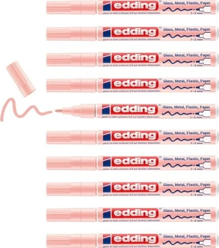 edding 751 Glanzlackmarker pastellrosa, 10er-Pack