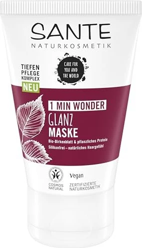 Sante 3min Glanz Bio-Birkenblätter & pflanzliches Protein Maske, 100ml
