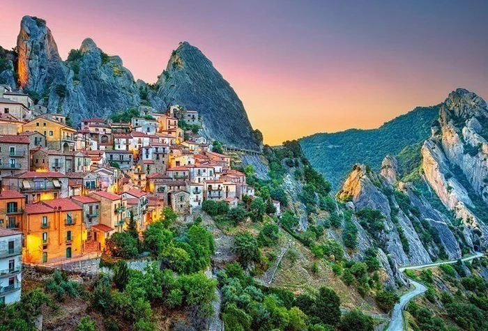 Castorland Sunrise over Castelmezzano