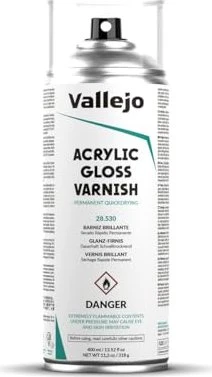 Vallejo Hobby Paint Spray Premium Varnish Spray gloss varnish, 400ml