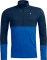 Ortovox 185 Rock'n'Wool Zip Neck Funktionsshirt langarm deep ocean (Herren) Vorschaubild