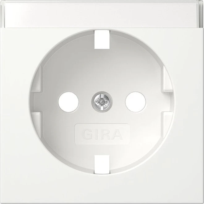 Gira System 55 Abdeckung SCHUKO-Steckdose, reinweiß