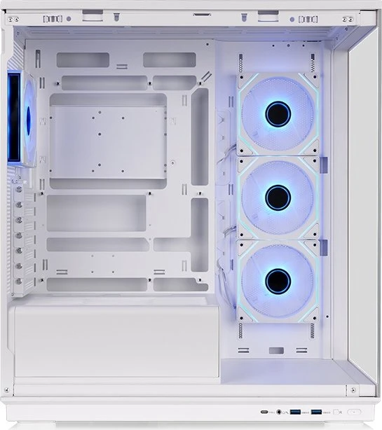 Thermaltake Stage 450 TG ARGB Snow, Glasfenster