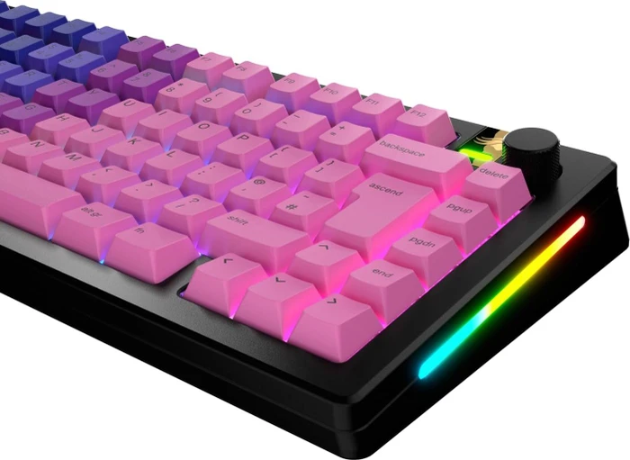 Glorious GPBT Gradient V2 Keycaps, Kunststoff (PBT), Nebula, rosa/violett, 131 Tasten, ISO-UK