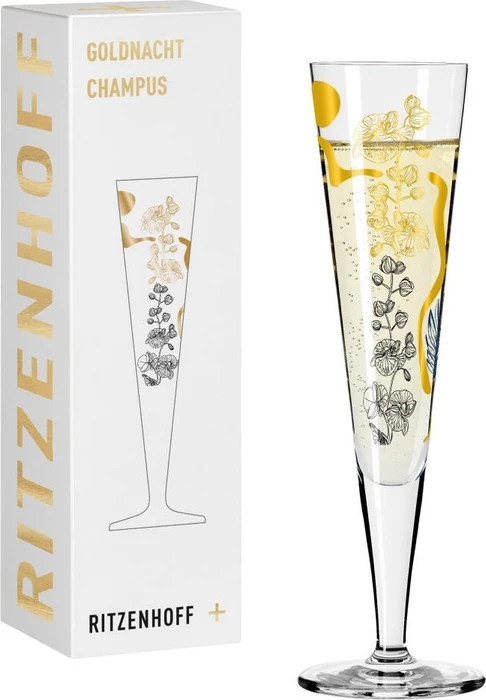 Ritzenhoff Goldnacht Champagnerglas von Concetta Lorenzo 205ml